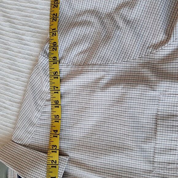 DOCKERS Iron Free Down Down Shirt Cotton Blend Large Cream Tan - Picture 9 of 11